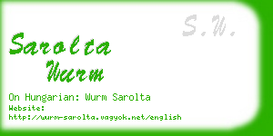 sarolta wurm business card